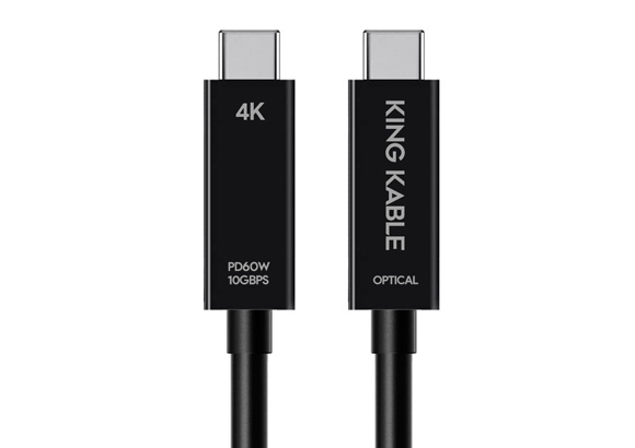 KingKable发布数据视频快充三合一全功能光纤USB C