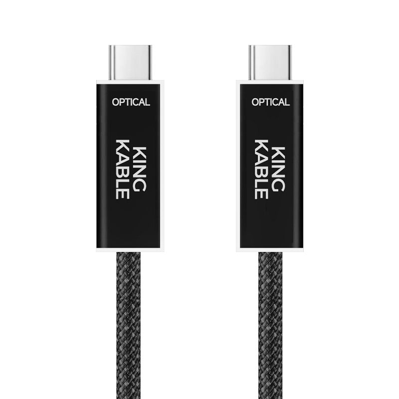 KING KABLE光纤USB4线40Gbps 8K60全功能TypeC数据线符合USB4.0标准兼容雷电4雷电3/USB3.2/USB3.1/USB3.0/USB2.0支持距离长达30米